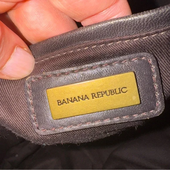 Banana Republic Tangiers Woven Leather Large Tote Bag Brown Bronze - Picture 7 of 10